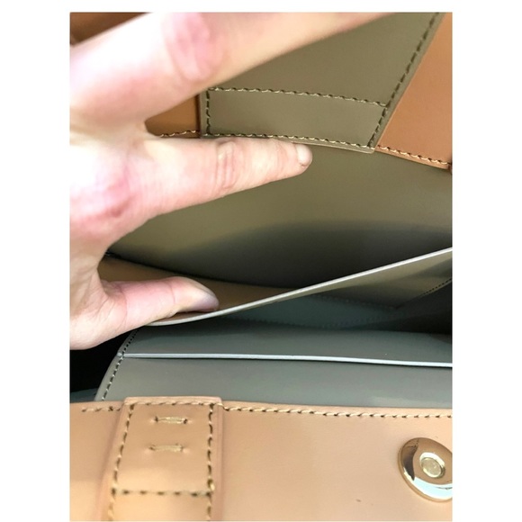 ZAC POSEN - Zac Eartha Top Handle Flower tote - removable strap -tan leather bag - Picture 8 of 9